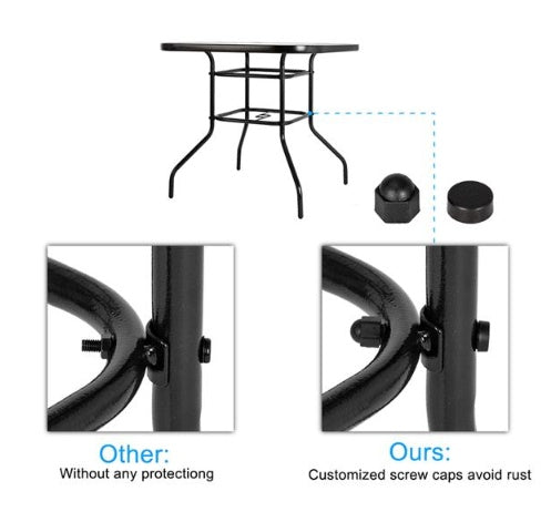 Square Outdoor Dining Table 80x80x70cm