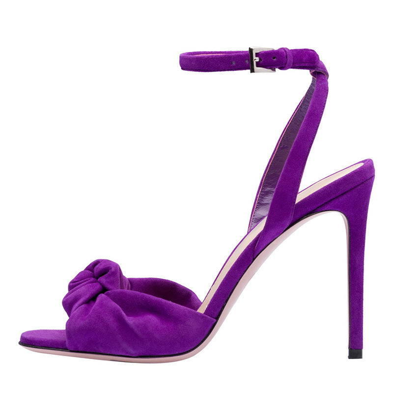 Fashion Knot High Heel Slippers