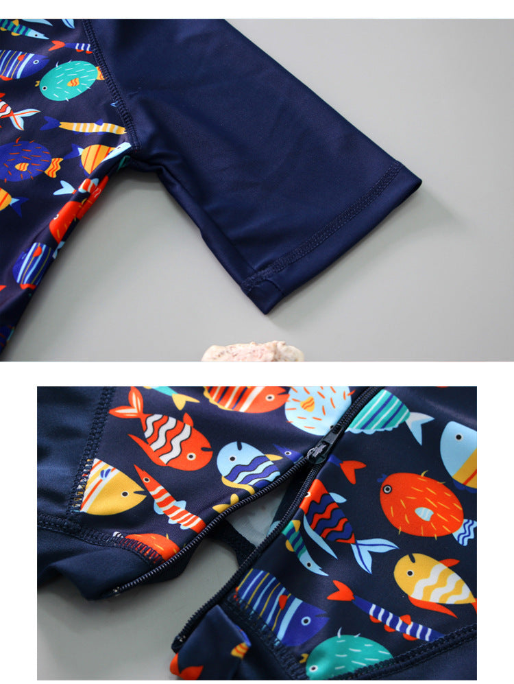 Children's Swimsuit Boy British Keep Warm