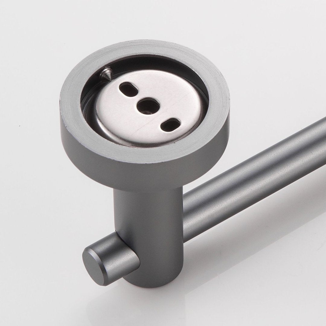 Toilet Paper Holder Gun Grey Thicken Space Aluminum Toilet Roll Holder For Bathroom, Kitchen, Washroom Wall Mount