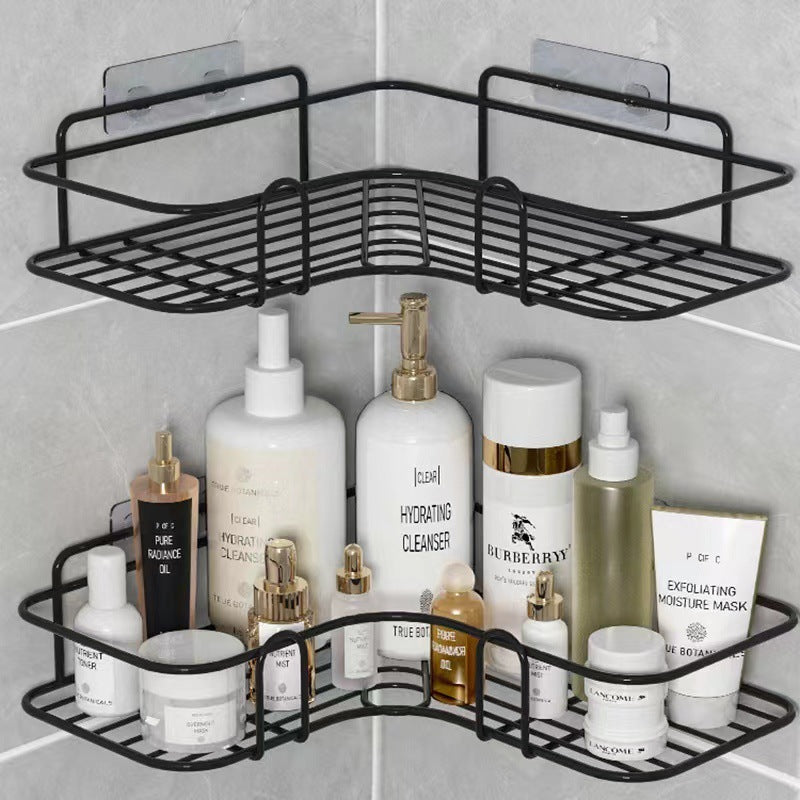 Iron Triangle Corner Storage Rack Home Bathroom Punch-free Storage Rack