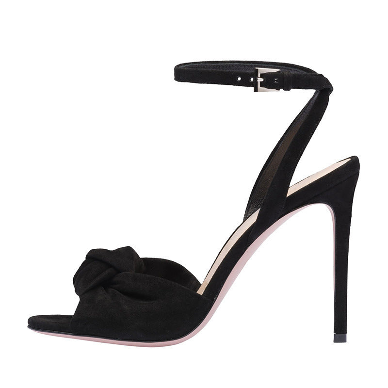 Fashion Knot High Heel Slippers