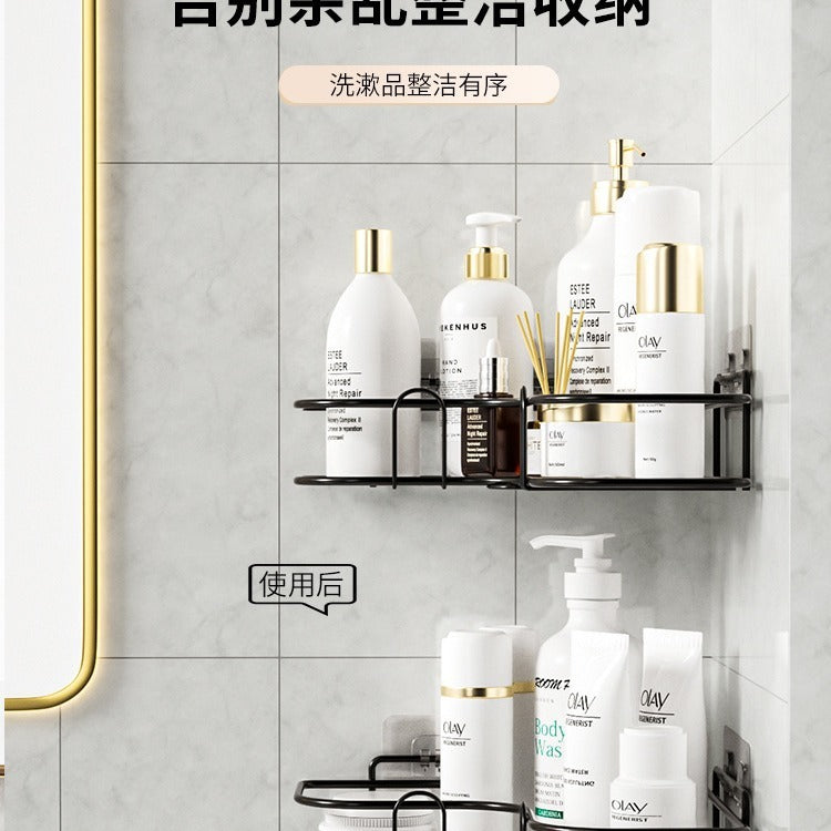 Iron Triangle Corner Storage Rack Home Bathroom Punch-free Storage Rack