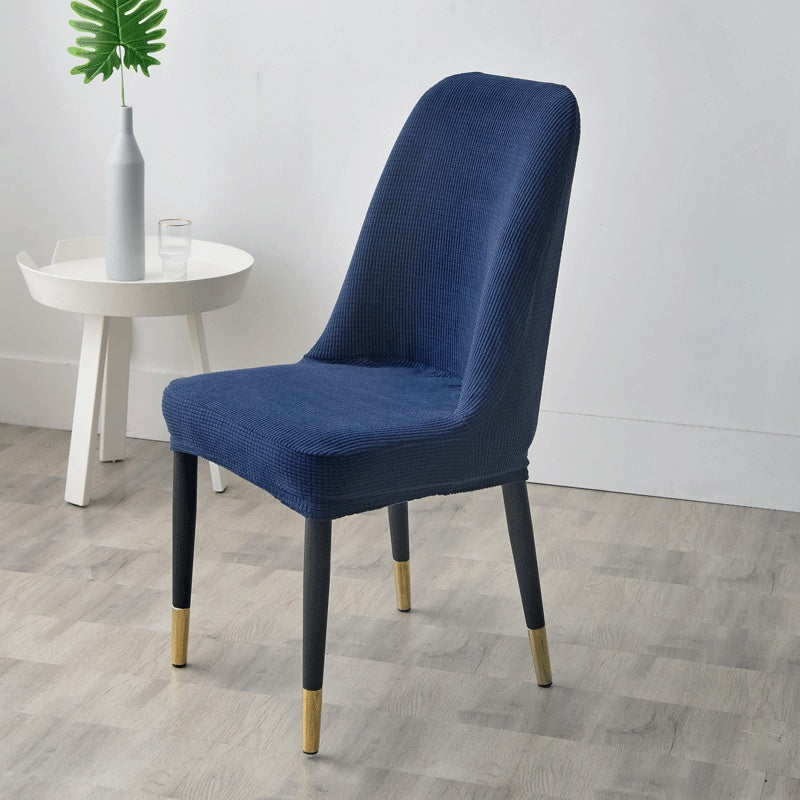 Large curved special-shaped dining chair cover