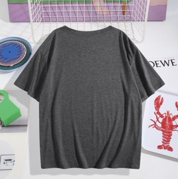 Ordinary Women's Colored Cotton T-shirt S-2XL, POD Can Be Customized With Embryo Clothing And Printing