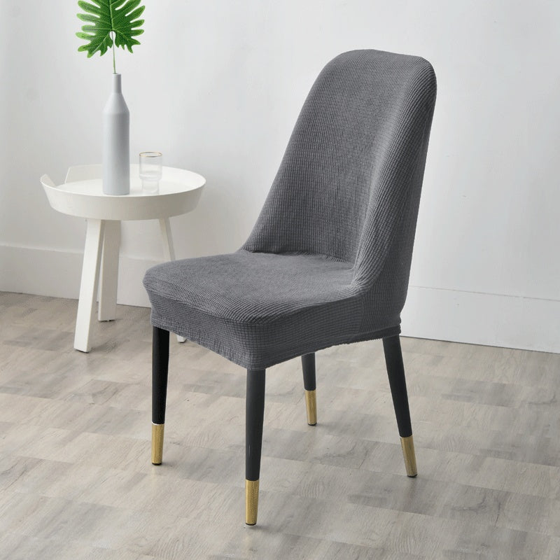 Large curved special-shaped dining chair cover