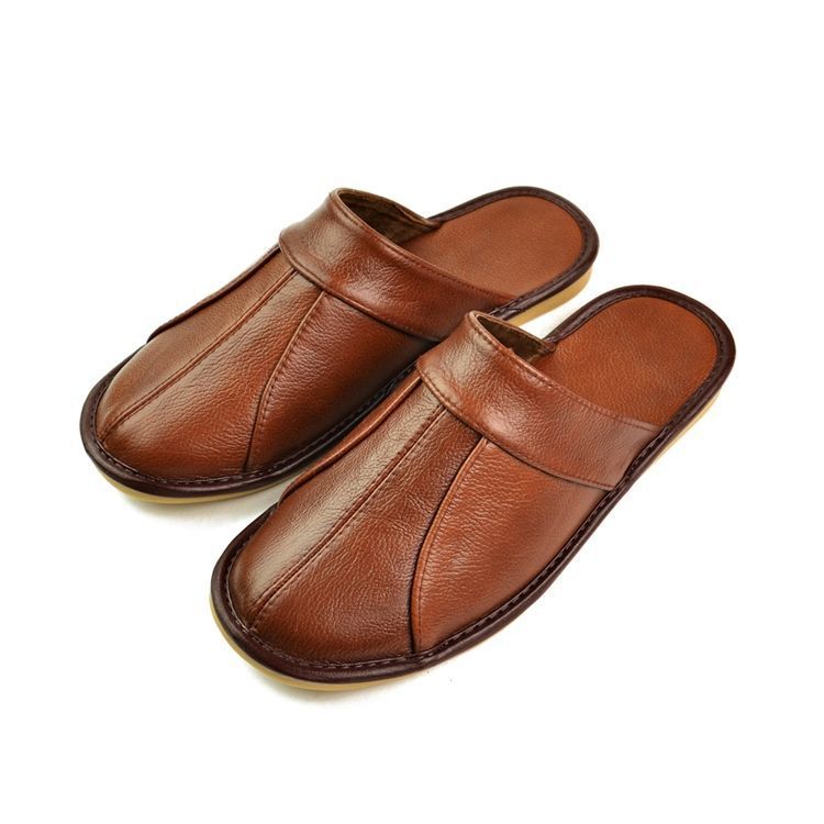 Cowhide leather summer sandals and slippers