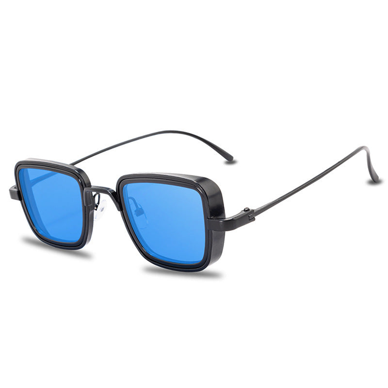 Vintage Steampunk Sunglasses Men Retro Metal Square