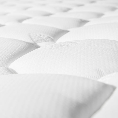 Linen Bed Frame Mit Federkernmatratze Size 90cmx200cm