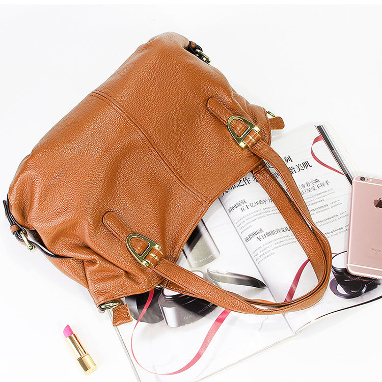 new fashion leather handbags shoulder bag Messenger bag Victoria first layer cowhide ladies big bag