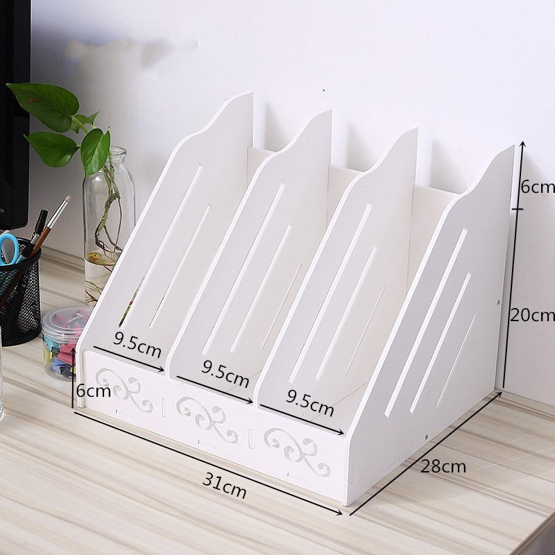 White dormitory desktop storage rack
