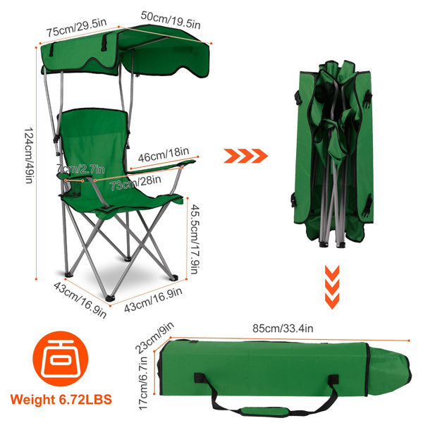 Beach Folding Lawn Outdoor Chairs With Awnings - Not Shipped On Weekends - Prohibited For Sale On The Walmart Platform