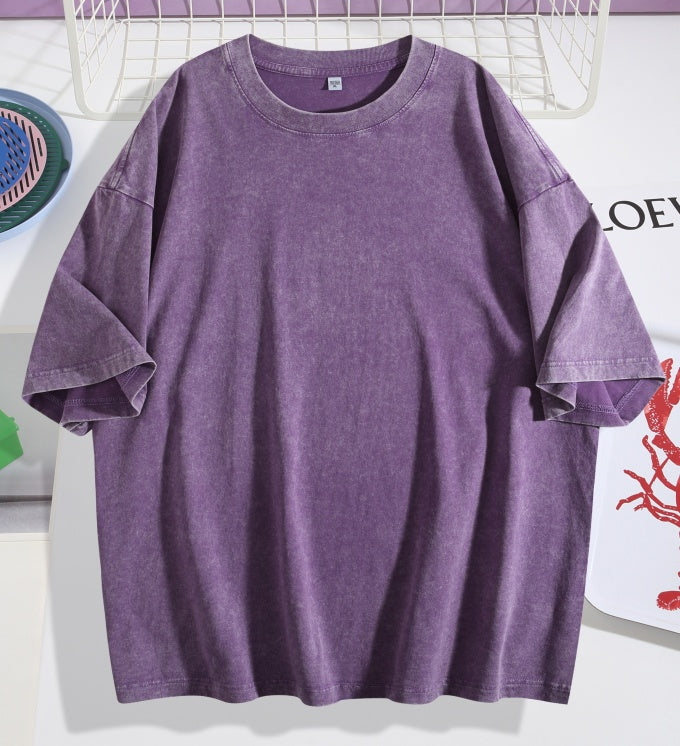 230G Washed Stir Fried Snowflake S-2XL, POD Can Be Customized Including Embryo Coat And Printing