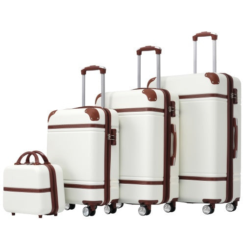 Hardshell Luggage Sets 4 Pieces 20x24x28 Luggages And Cosmetic Case Spinner Suitcase With TSA Lock Lightweight