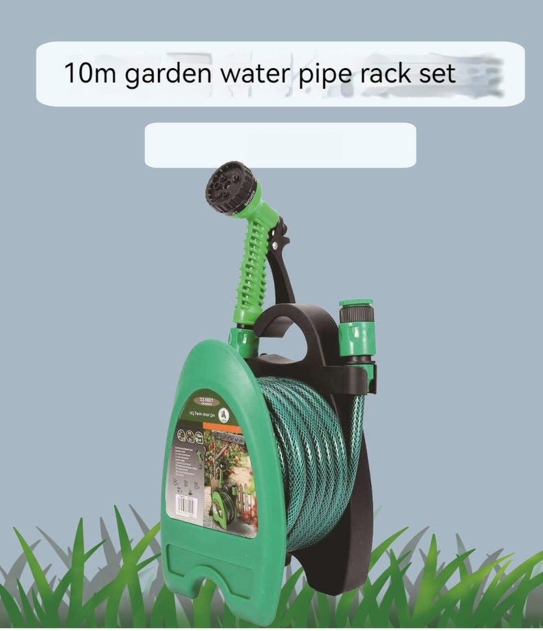 Home Car Wash Watering Portable Wall-mounted Garden Pipe Rack Combination Suit
