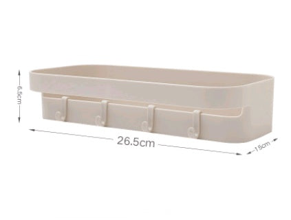 Punch-free bathroom shelf wall storage rack rectangular seamless bathroom shelf