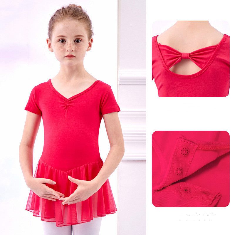 Short-Sleeved Girls Practicing And Dancing Clothes