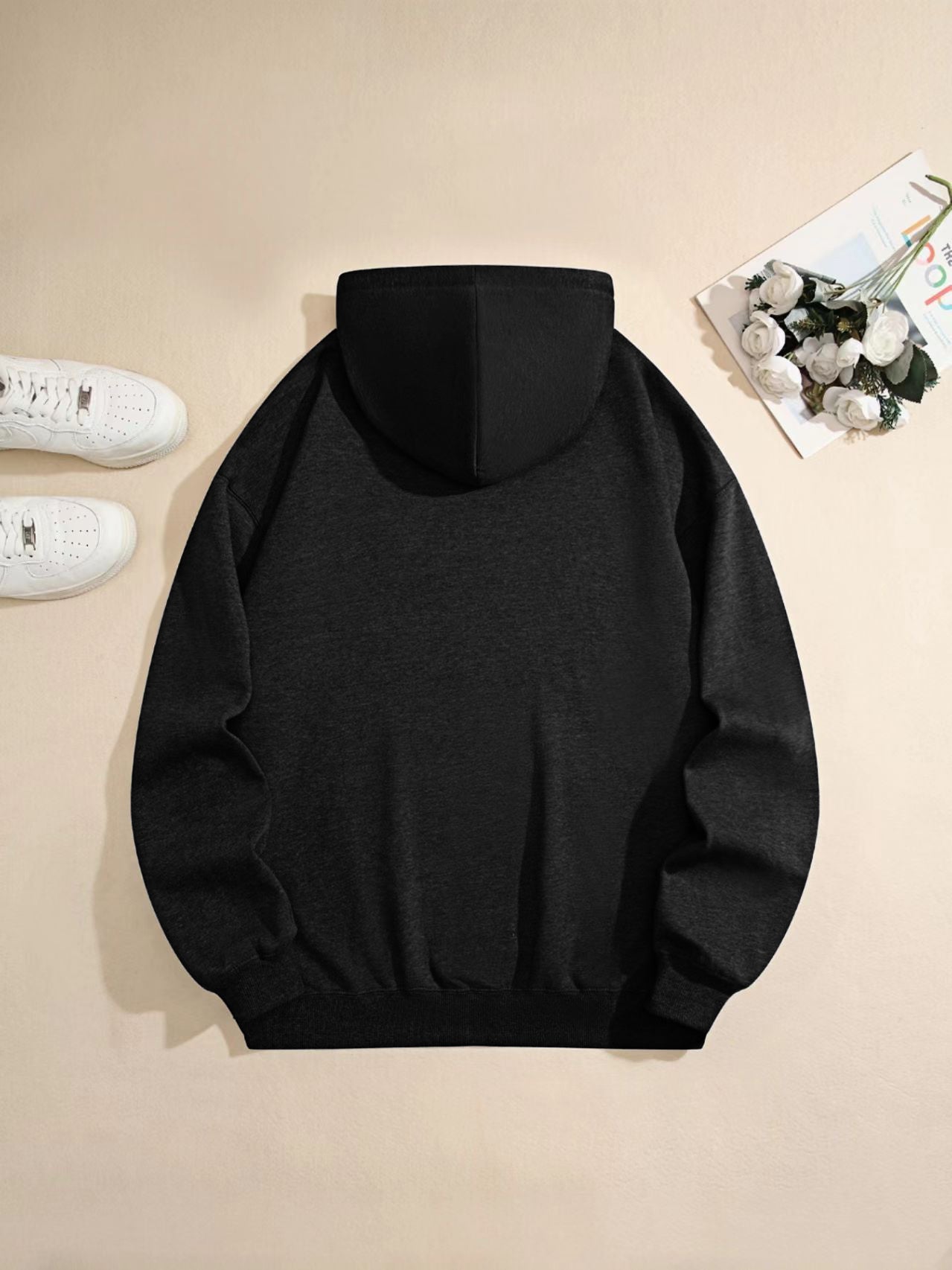 270G Fleece Hooded Sweatshirt With Rope S-2XL, POD Can Be Customized Including Embryo And Print