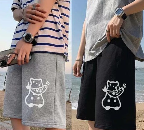 New Casual Pants Men''s Summer Shorts Men''s Korean Trend Loose Hong Kong Style Straight Sports Pants