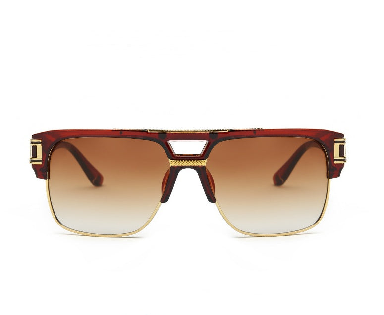 Men And Women Square Retro Colorful Reflective Sunglasses