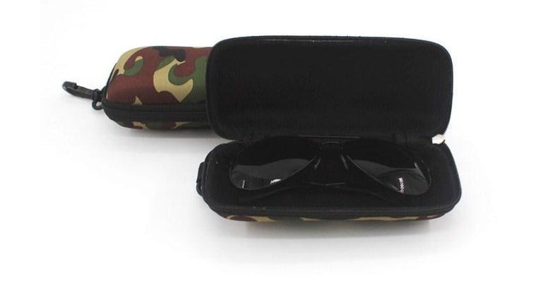 Camouflage glasses case