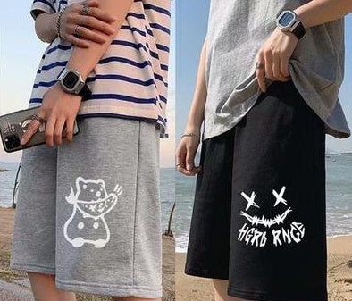 New Casual Pants Men''s Summer Shorts Men''s Korean Trend Loose Hong Kong Style Straight Sports Pants