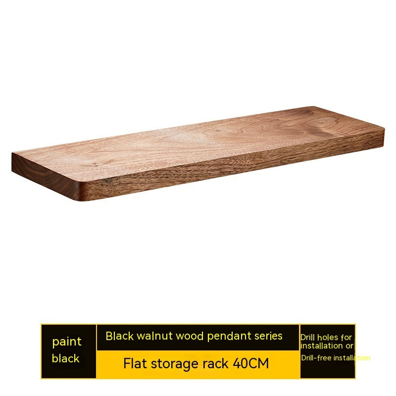 Punch-free Walnut Storage Rack Wall-mounted Storage Rack