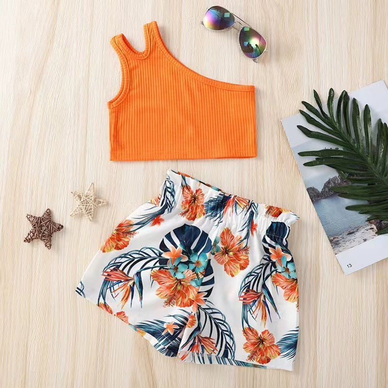 Girls' Clothes Strap One Shoulder Top