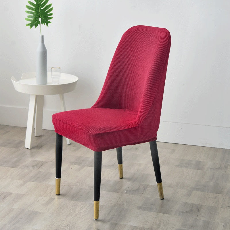Large curved special-shaped dining chair cover