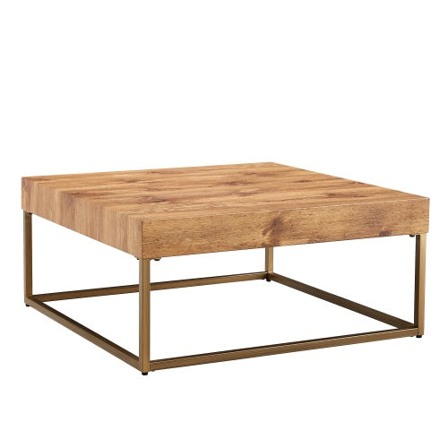 Modern Rectangular Coffee Table, Dining Table. MDF Desktop With Metal Legs. Suitable For Restaurants And Living Rooms. The Size 31.5x31.5x14.37