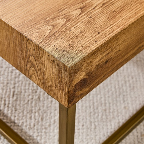 Modern Rectangular Coffee Table, Dining Table. MDF Desktop With Metal Legs. Suitable For Restaurants And Living Rooms. The Size 31.5x31.5x14.37