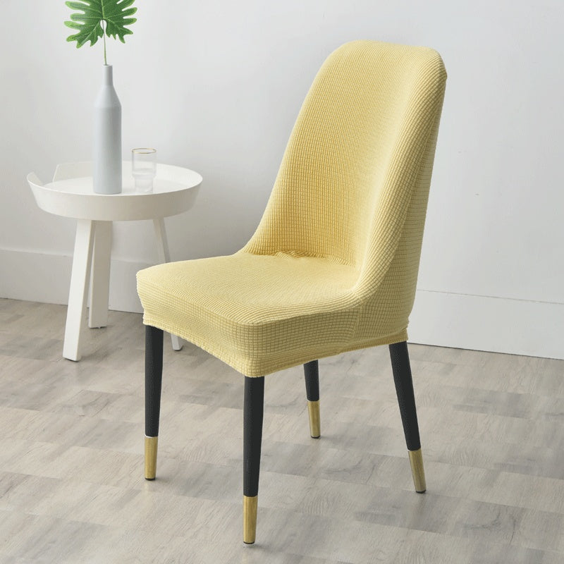 Large curved special-shaped dining chair cover