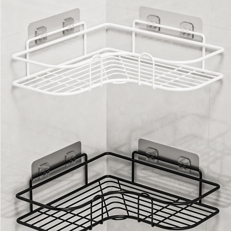 Iron Triangle Corner Storage Rack Home Bathroom Punch-free Storage Rack