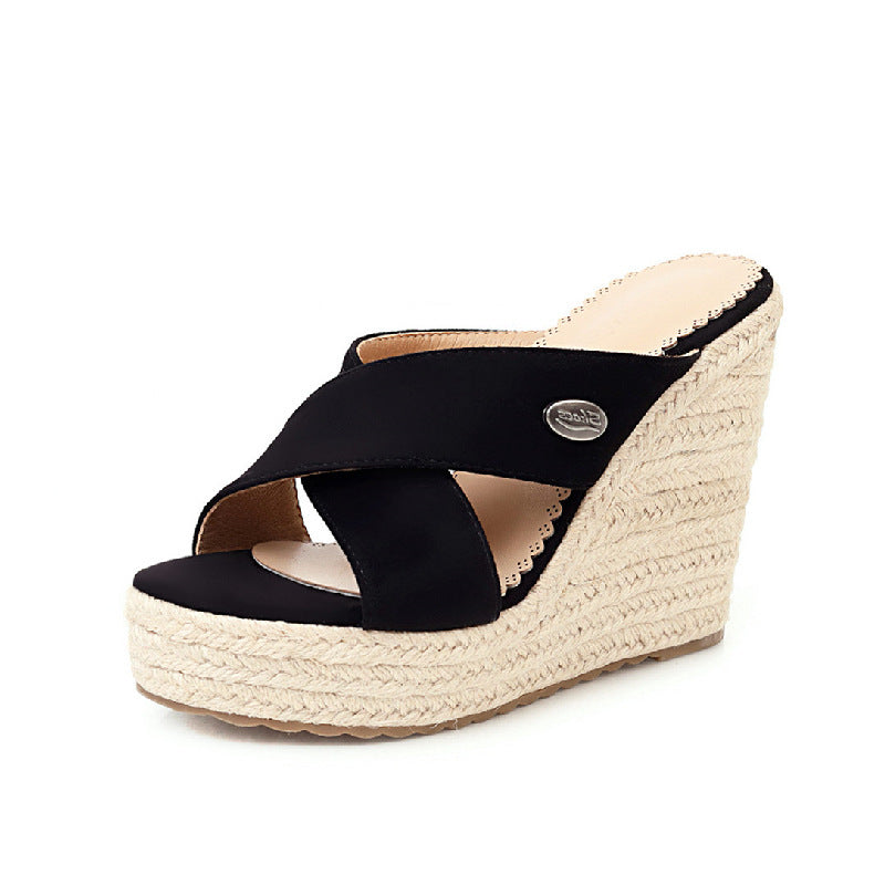 Fashion Slope Heel High-heeled Slippers