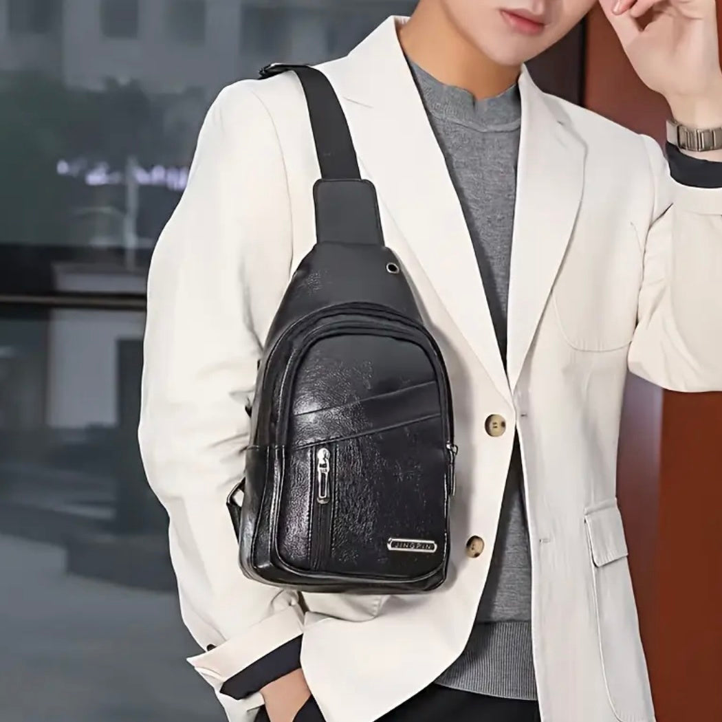 Waterproof Chest Bag Men's Trendy New Simple Multi-pocket Men's Shoulder Bag Casual Men's Messenger Bag Fashion Casual Business Messenger Bag
