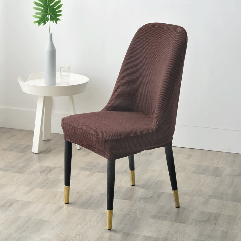 Large curved special-shaped dining chair cover