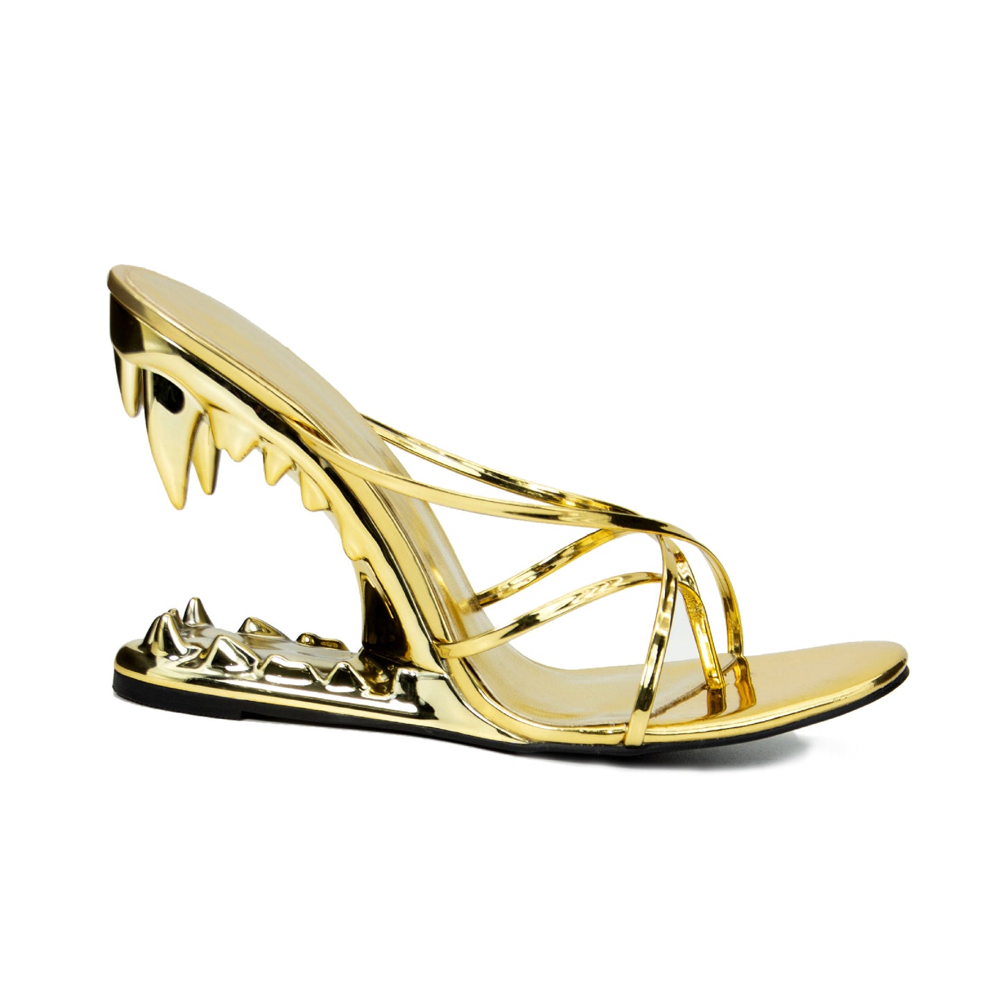 Tooth Profiled Heel Women's High Heel Slippers