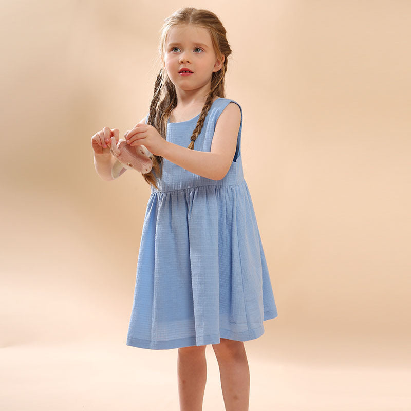 Summer New Girls Clothes Cotton Sleeveless Dress