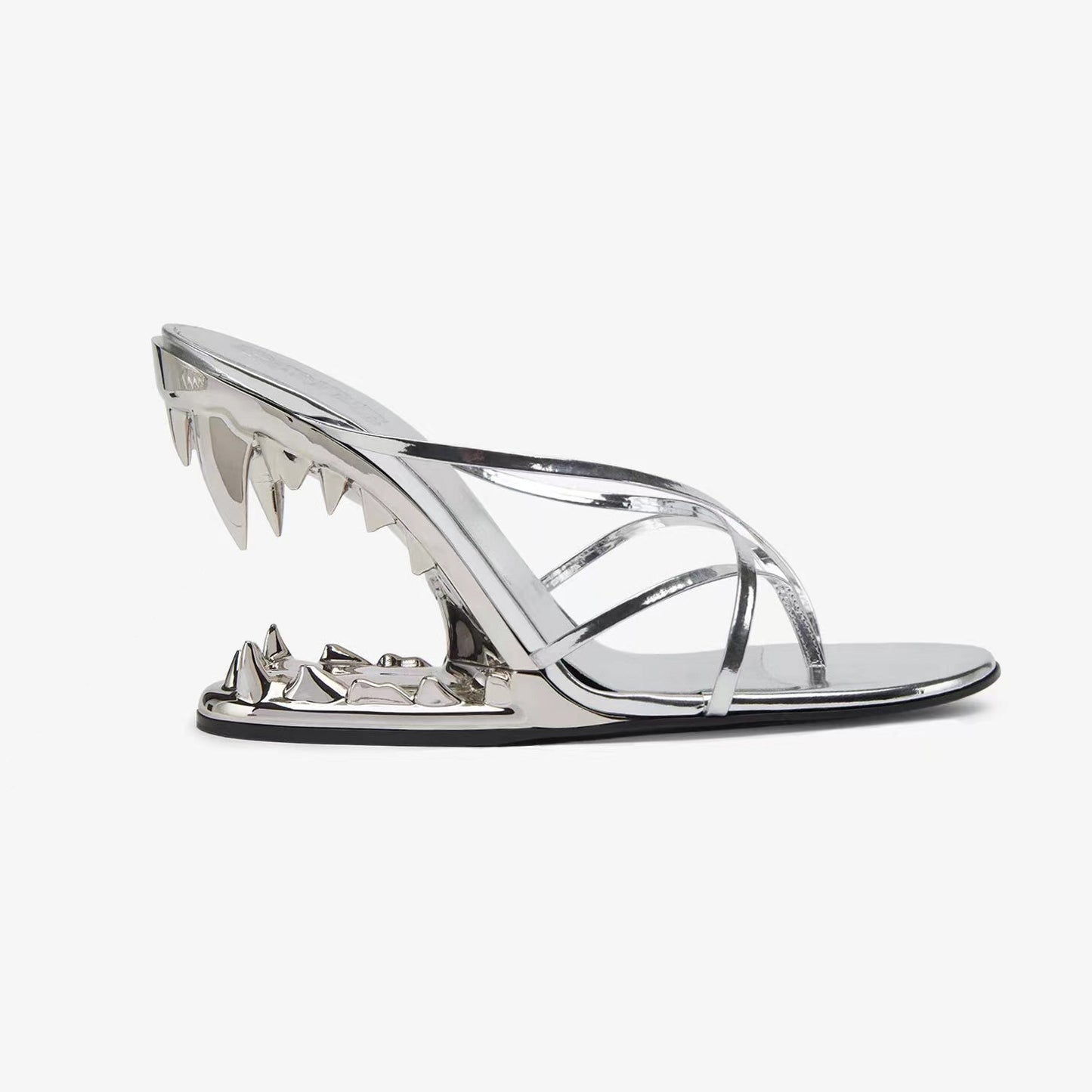 Tooth Profiled Heel Women's High Heel Slippers