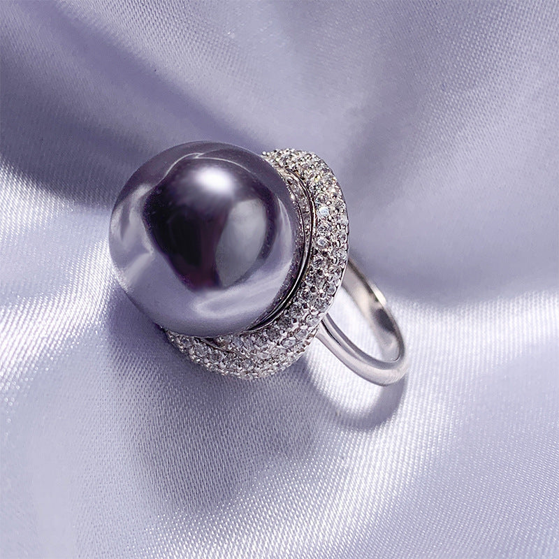 S925 Silver Inlaid Opal Mother Pearl Women's Pendant Suit