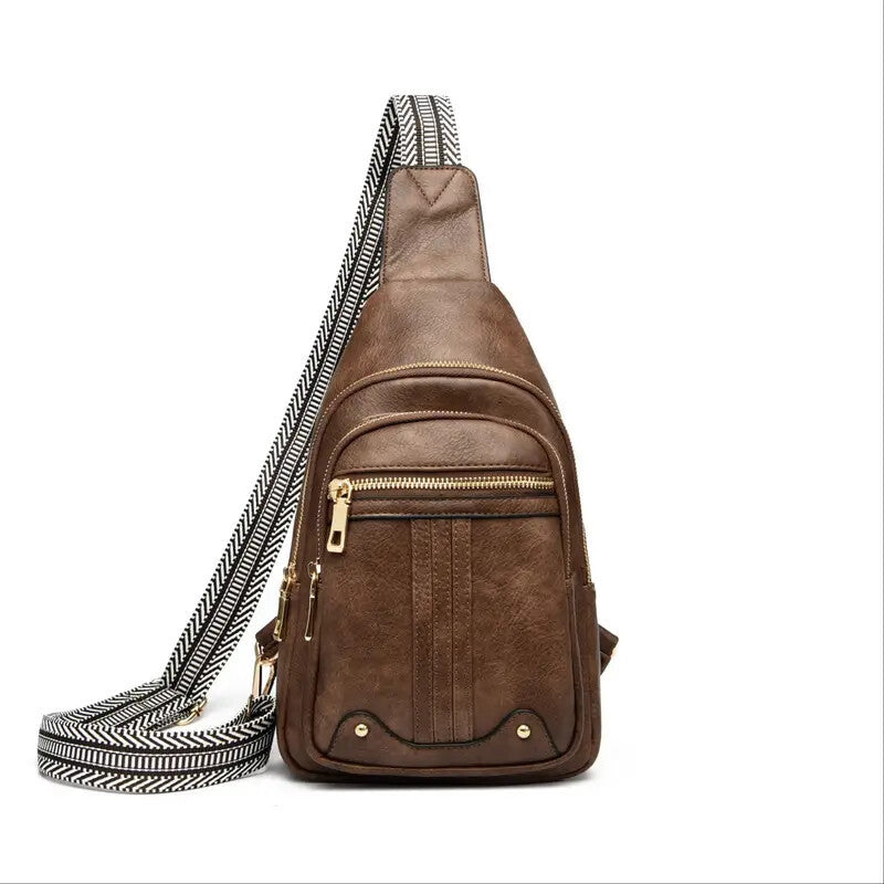 Sling Bag Crossbody Bags For Women, Fanny Packs For Women Chest Bag For Work Shopping Pack Crossbody Purse , Brown, Small, Sling Bag