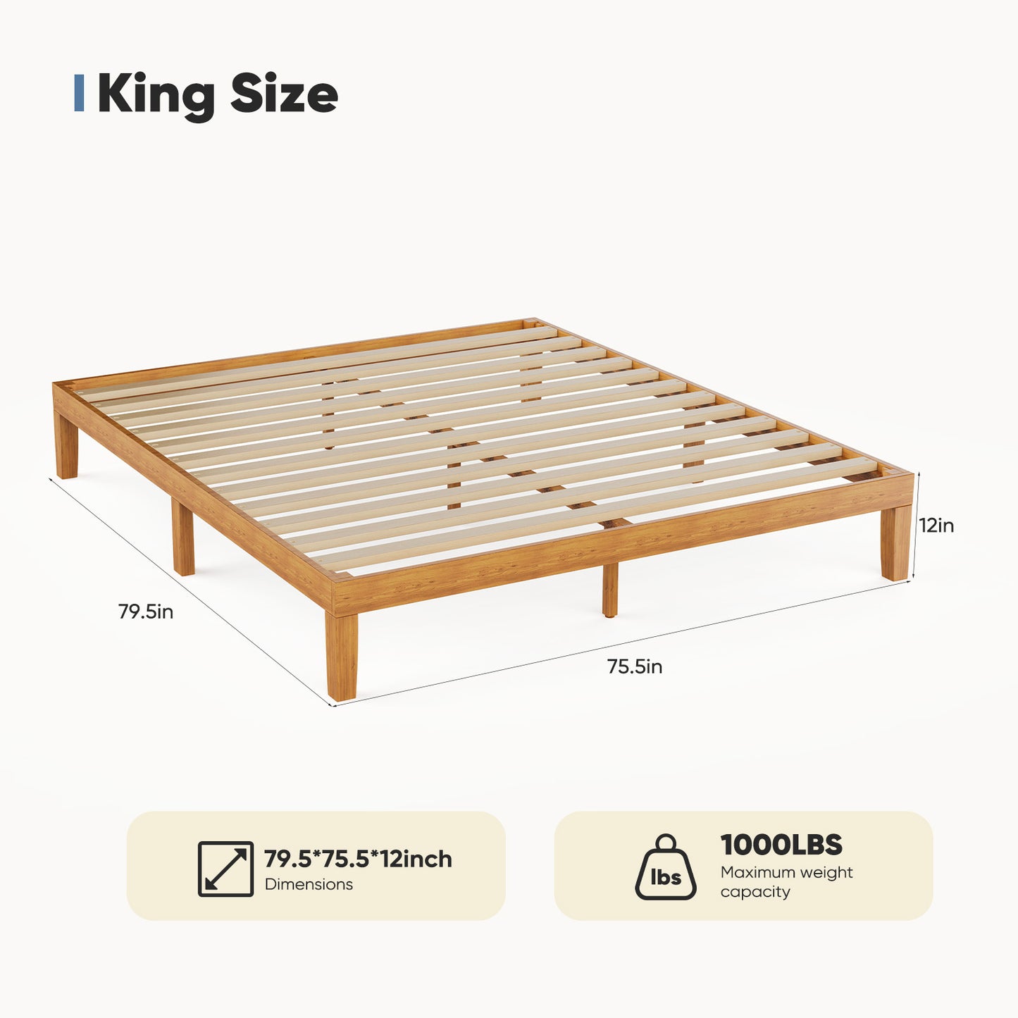 Full-size Wooden Bed Frame