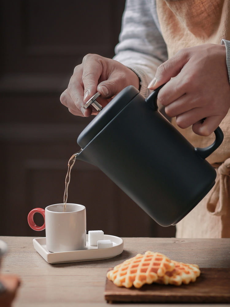 French Pressure Pot Coffee Pot Milk Filter