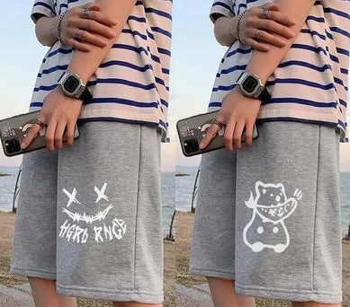 New Casual Pants Men''s Summer Shorts Men''s Korean Trend Loose Hong Kong Style Straight Sports Pants
