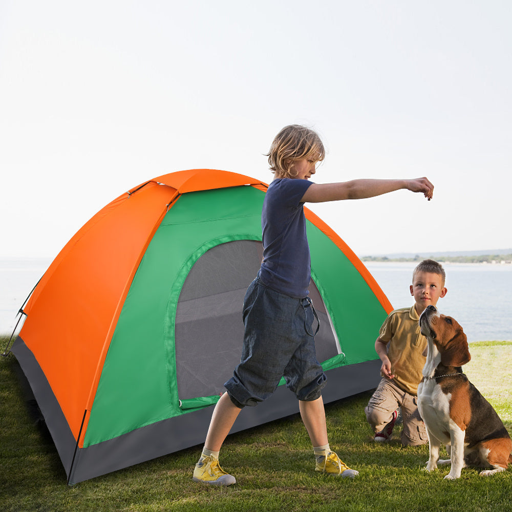 Double Layered Orange Green Tent