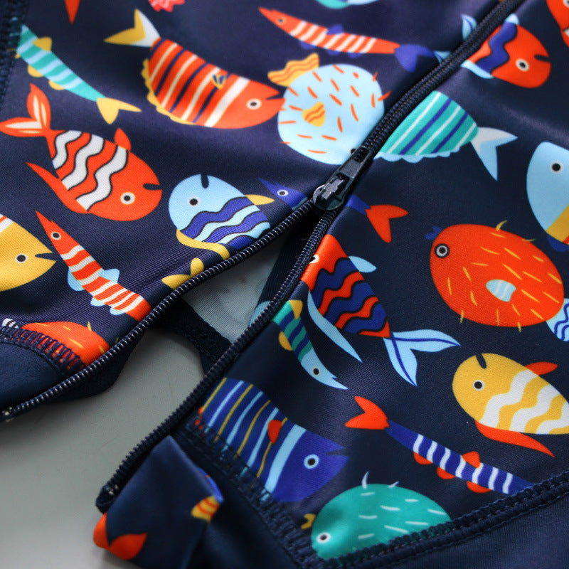 Children's Swimsuit Boy British Keep Warm