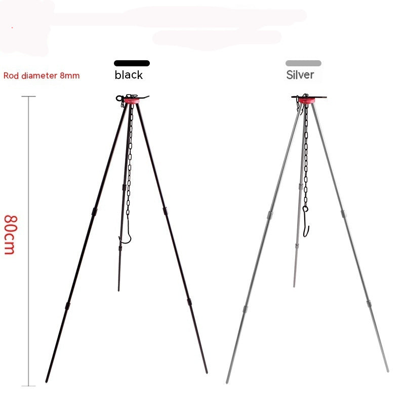 Outdoor Camping Portable Pot Tripod Hanging Pot Rack