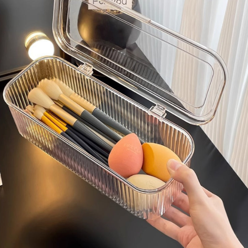 Powder Puff Storage Box Dresser Table Storage Rack