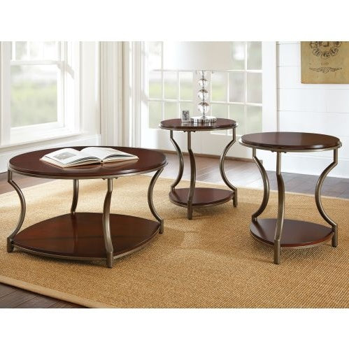 Miles - Round End Table - Brown
