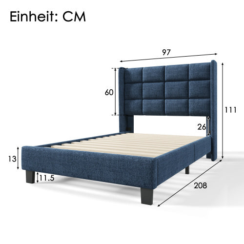 Linen Bed Frame Size 90 X 200